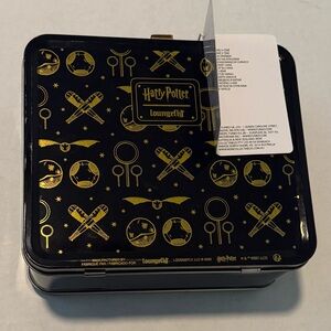 NWT - Harry Potter Loungefly Metal Lunchbox Black & Gold